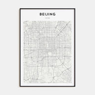 Beijing Map Portrait Poster