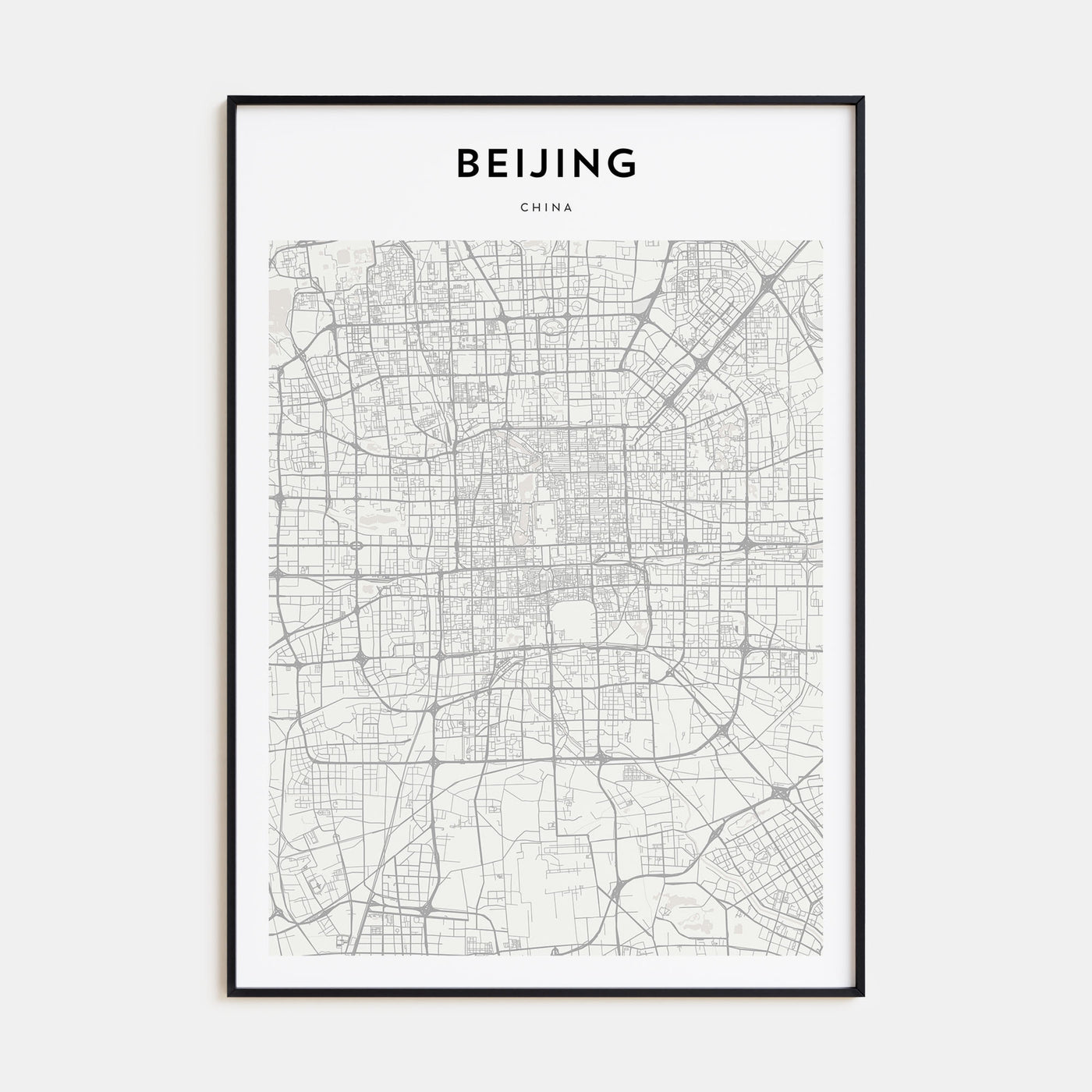 Beijing Map Portrait Poster