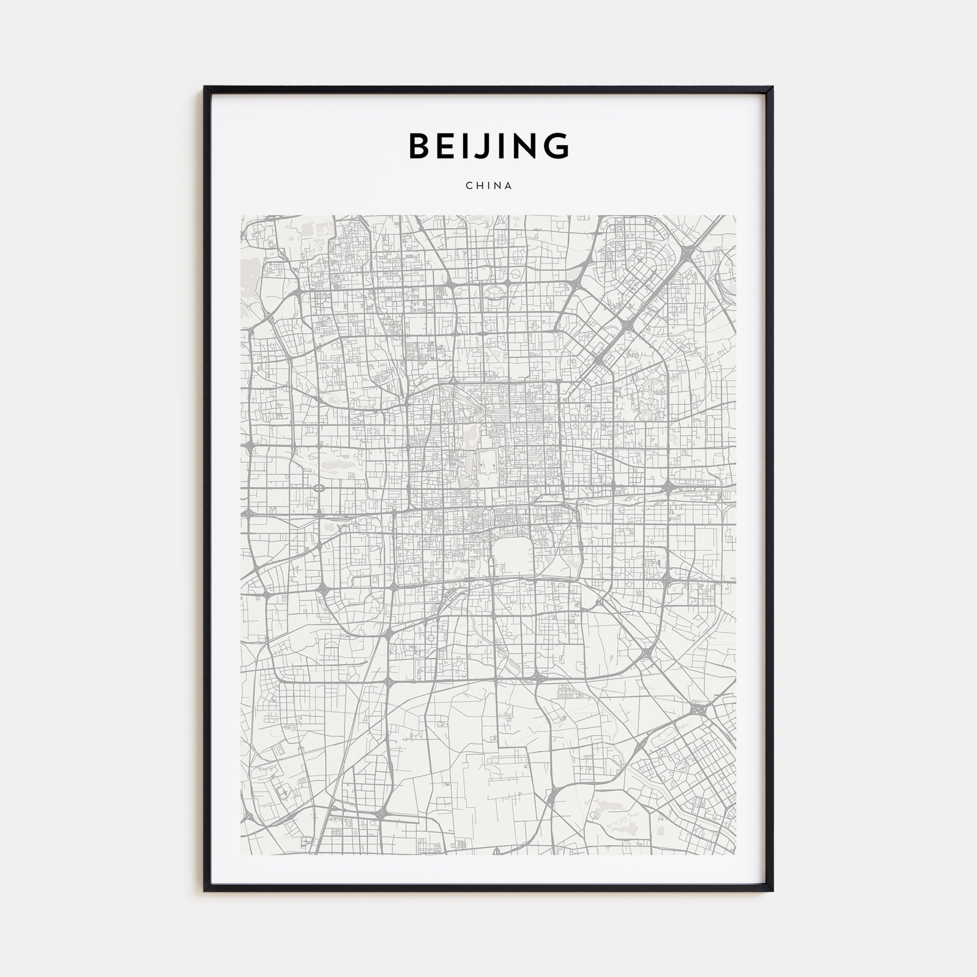 Beijing Map Portrait Poster
