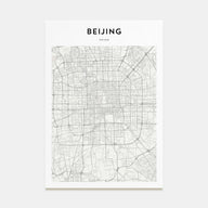 Beijing Map Portrait Poster