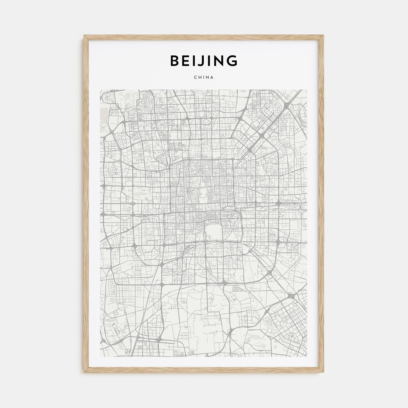 Beijing Map Portrait Poster