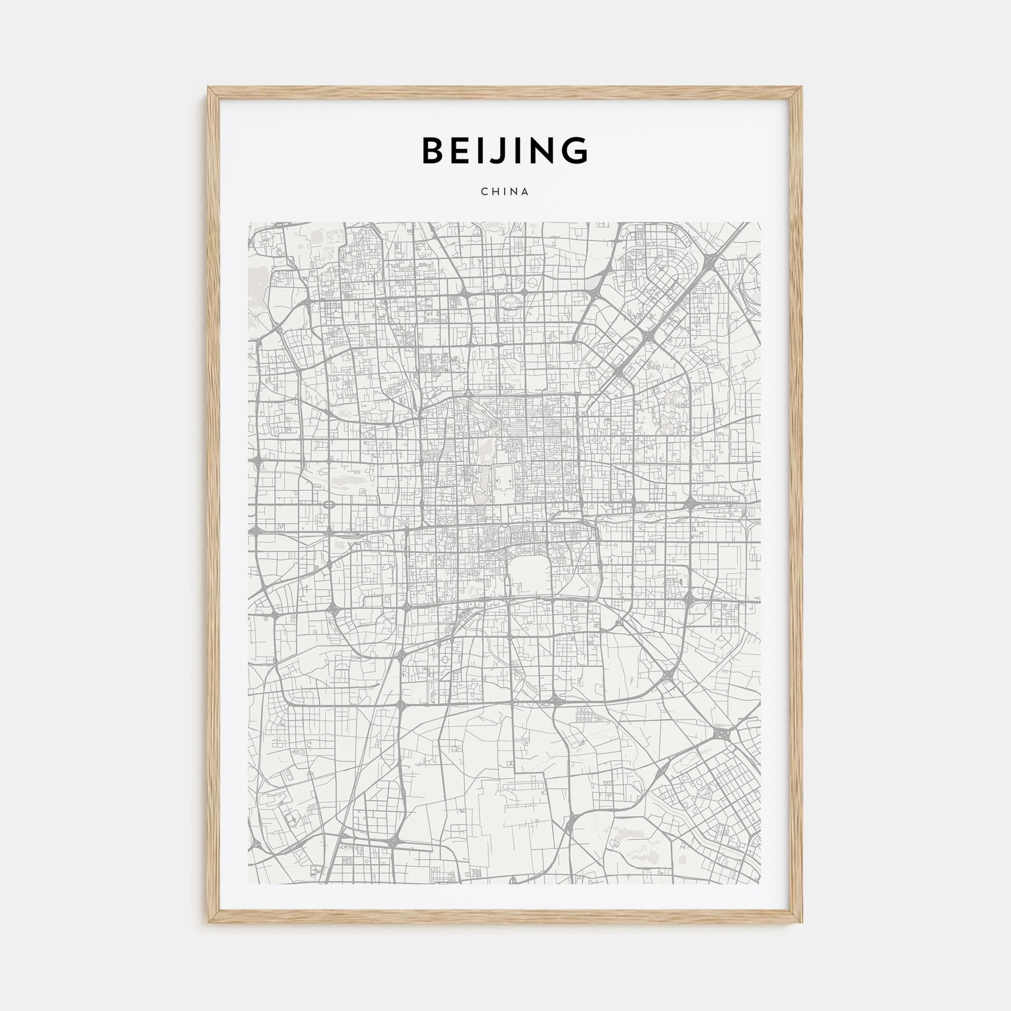 Beijing Map Portrait Poster
