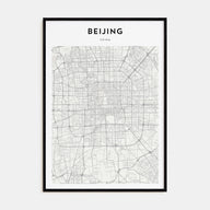Beijing Map Portrait Poster