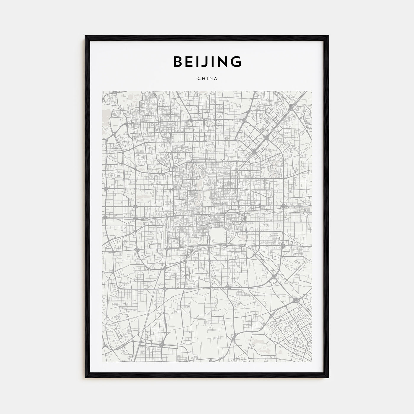 Beijing Map Portrait Poster