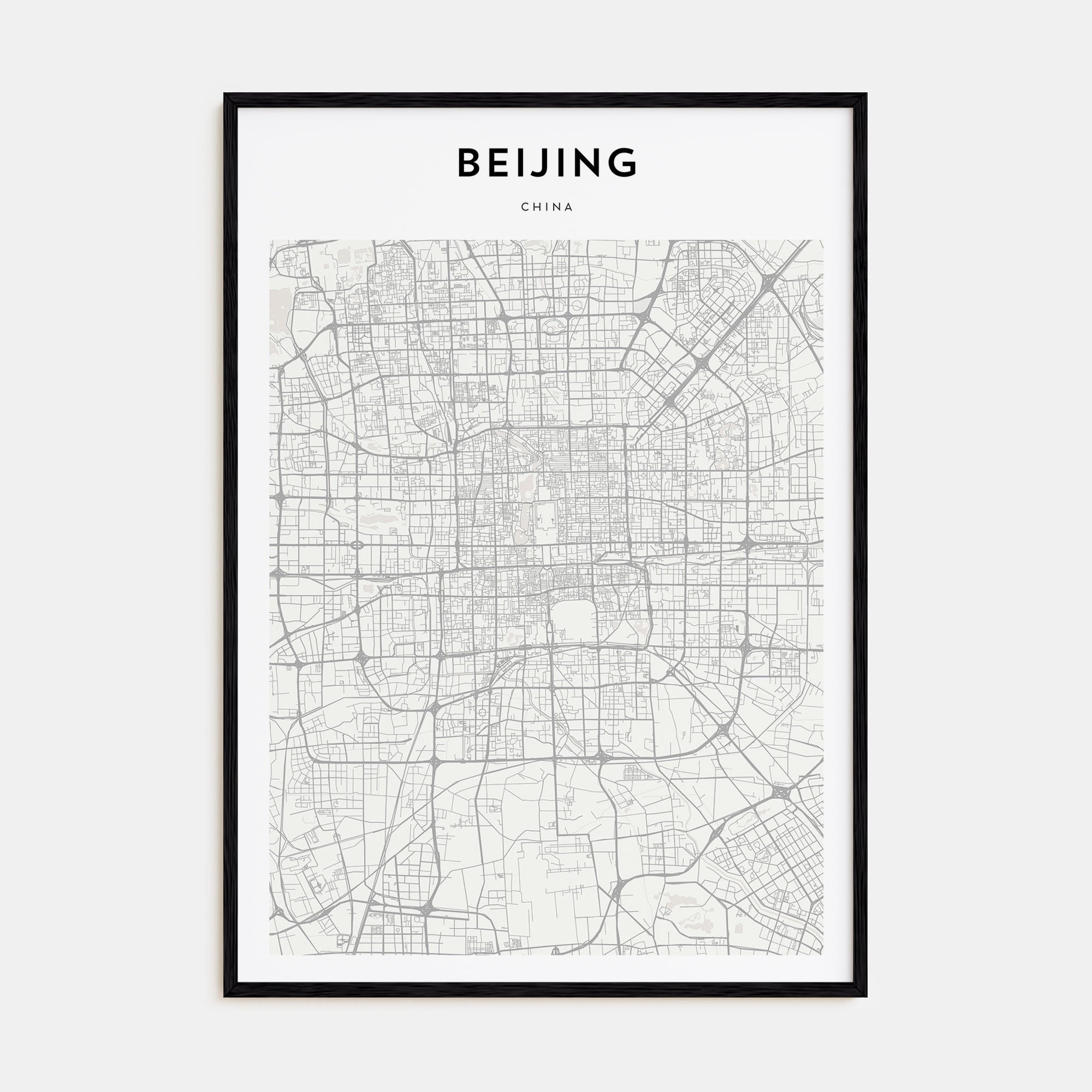 Beijing Map Portrait Poster