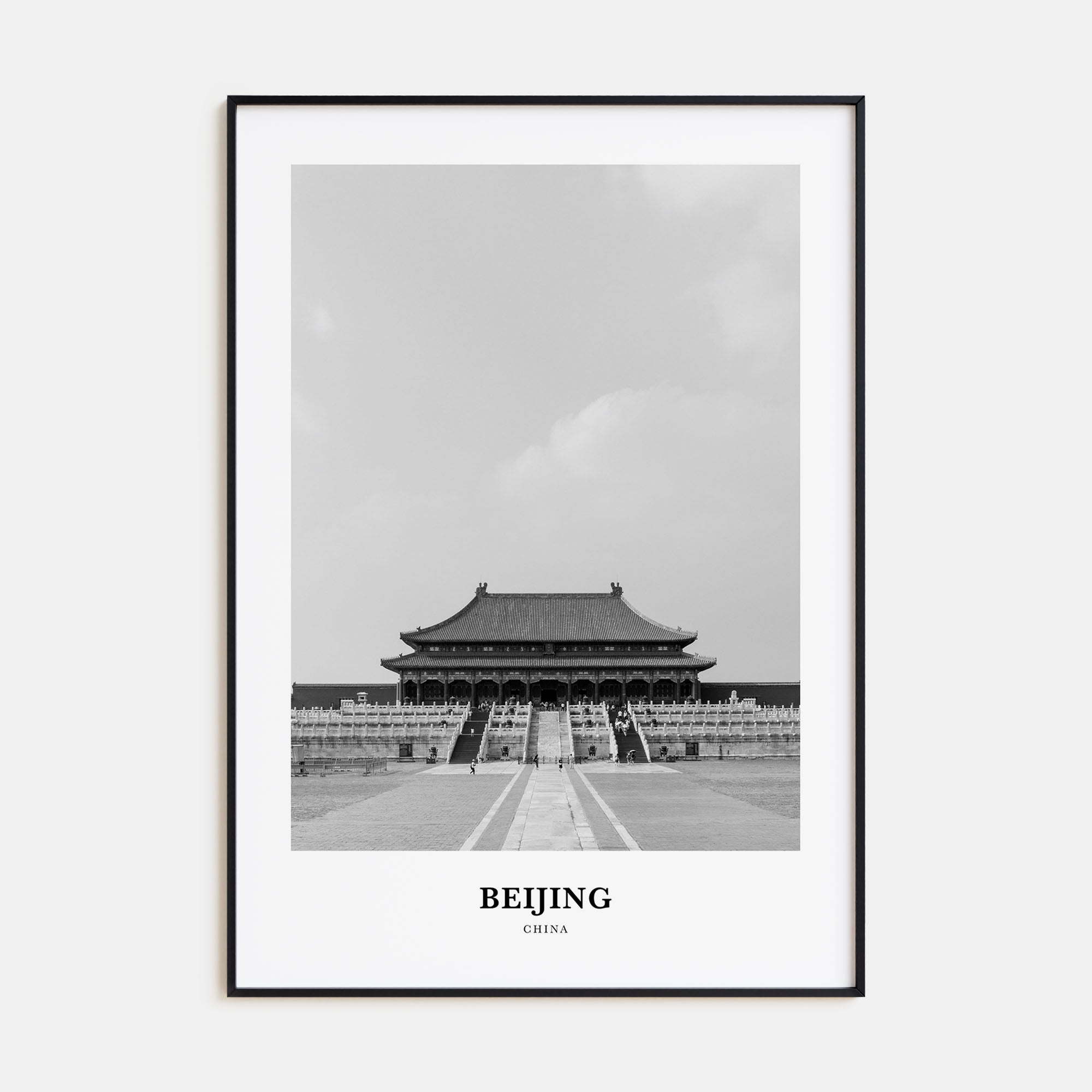 Beijing Portrait B&W No 2 Poster