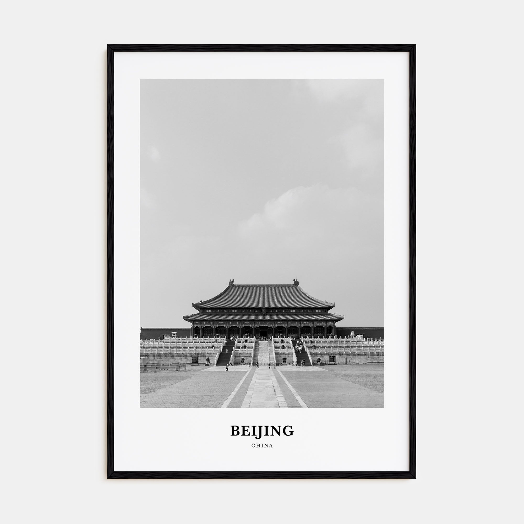 Beijing Portrait B&W No 2 Poster