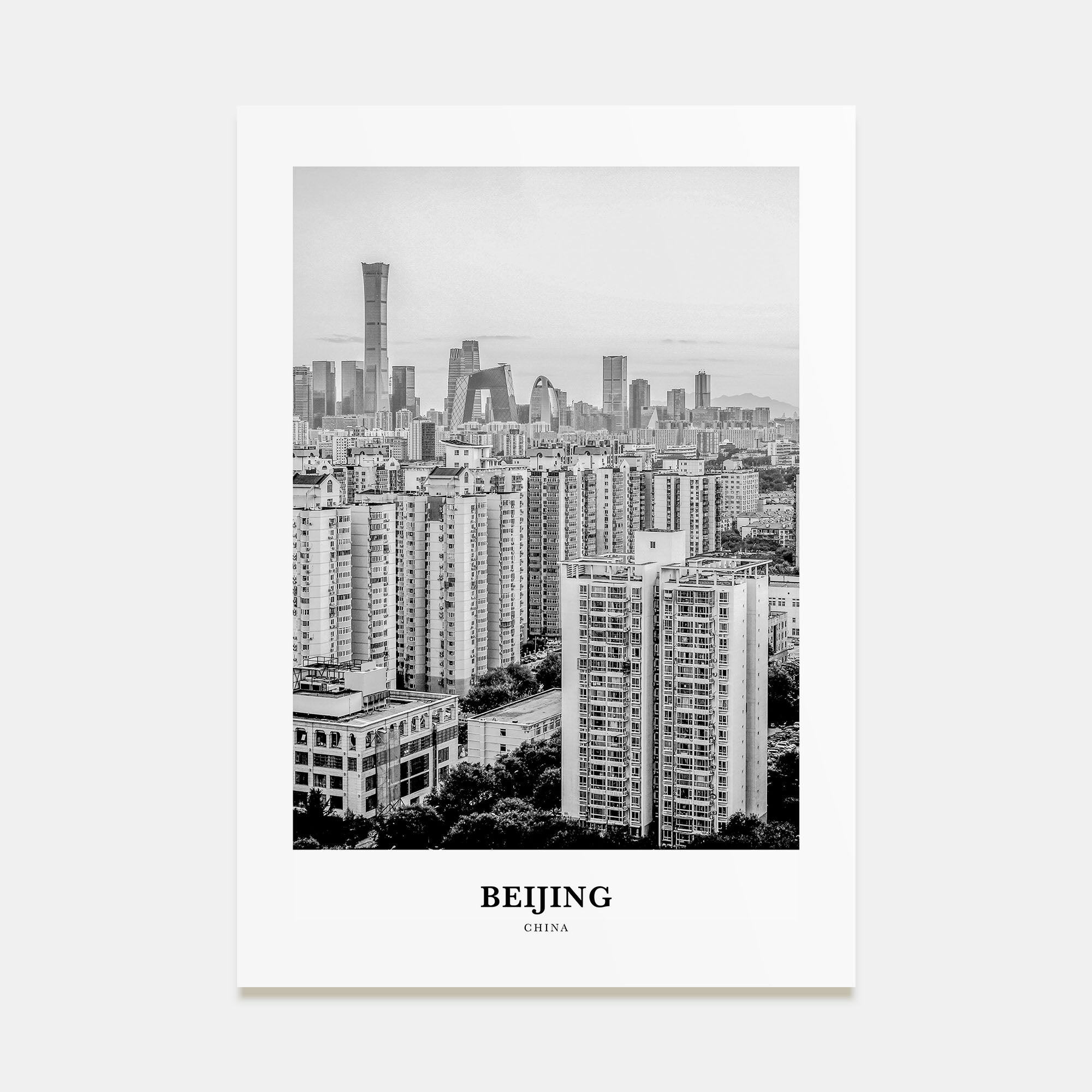 Beijing Portrait B&W No 3 Poster