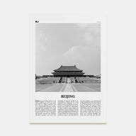 Beijing Travel B&W No 1 Poster