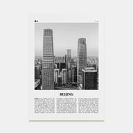 Beijing Travel B&W No 2 Poster