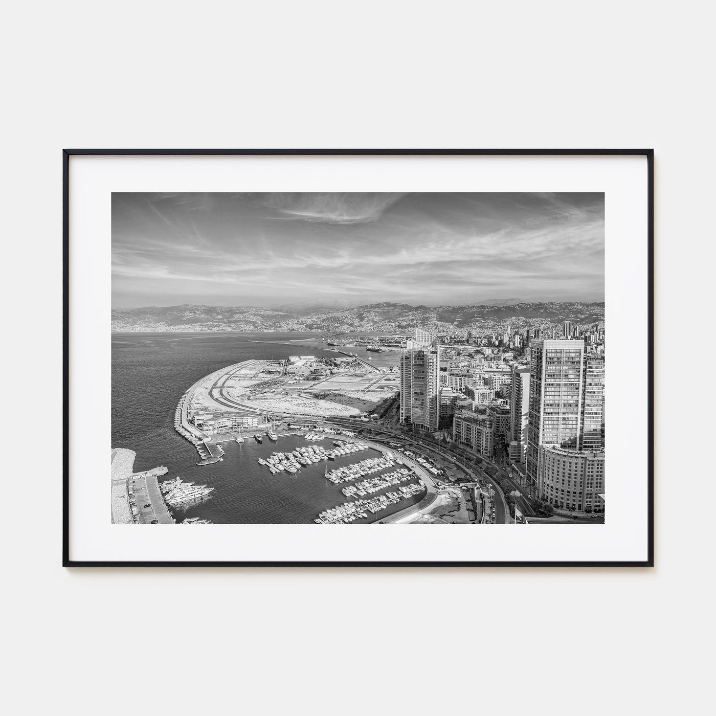 Beirut Landscape B&W Poster