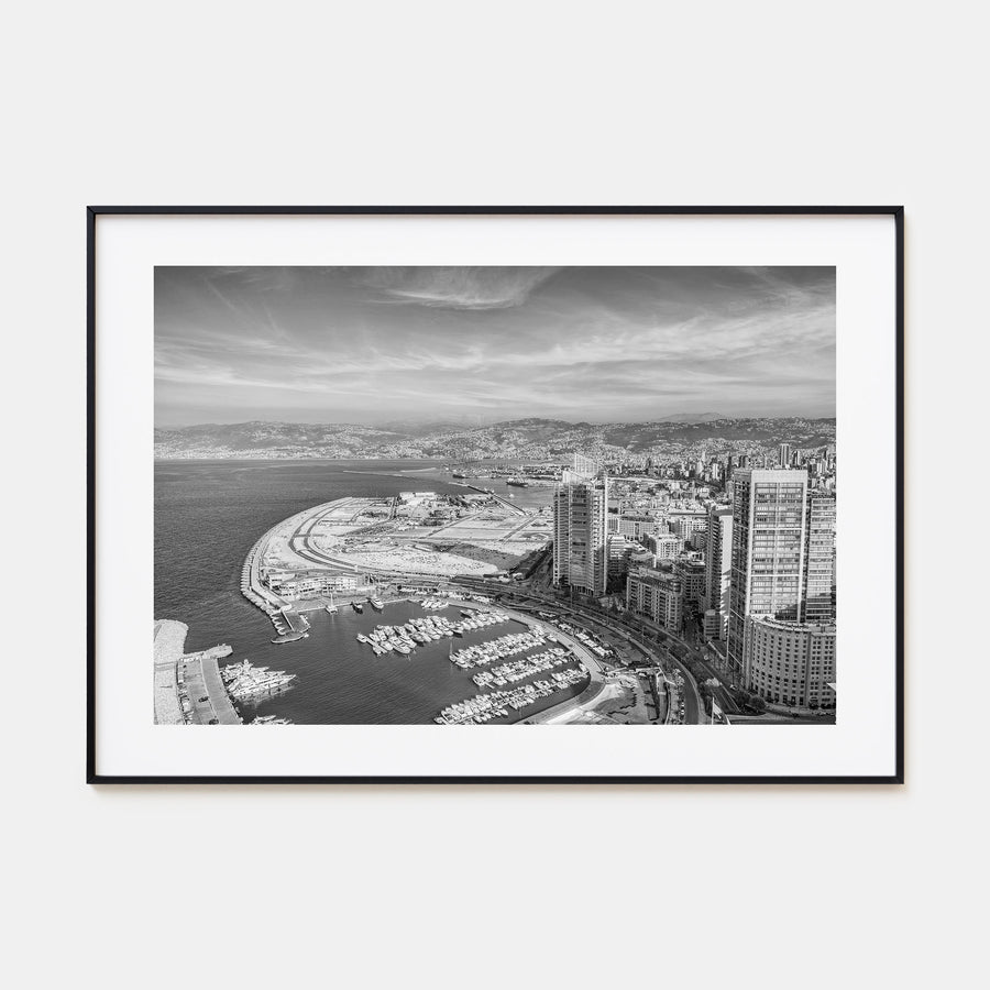 Beirut Landscape B&W Poster