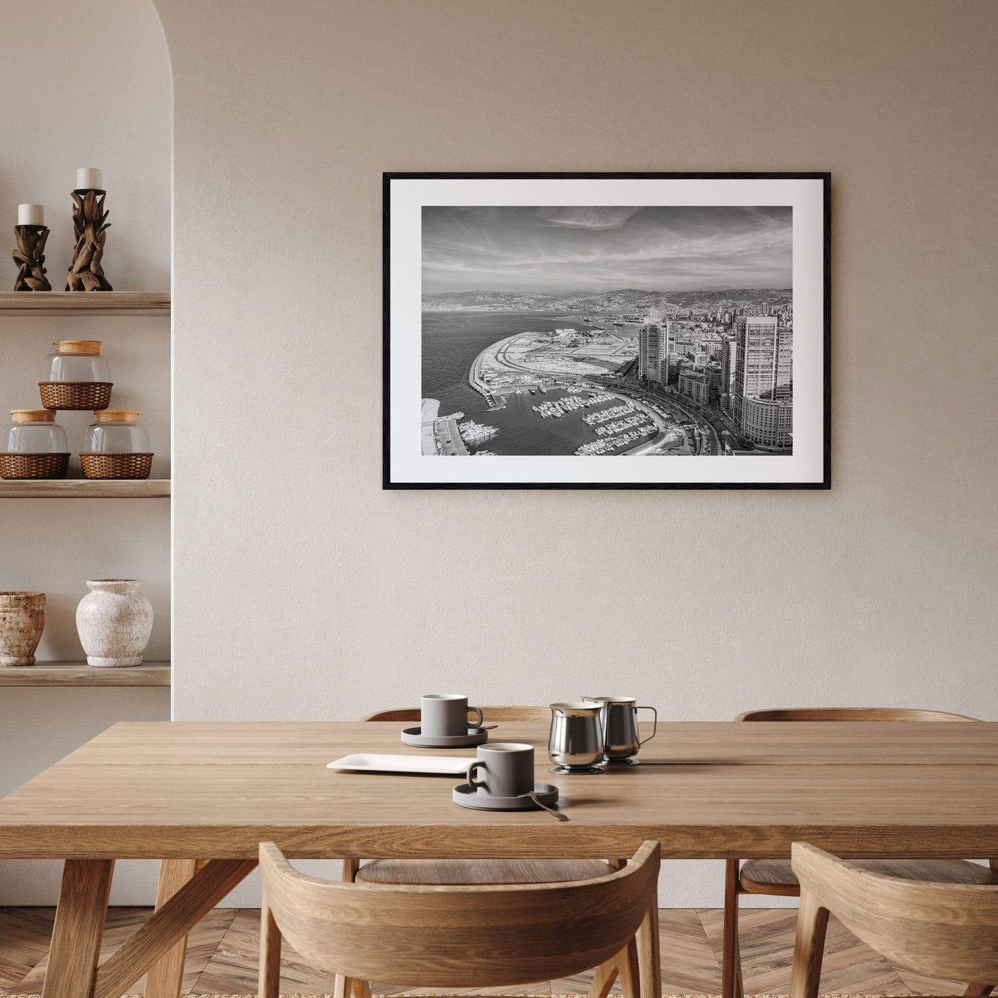 Beirut Landscape B&W Poster