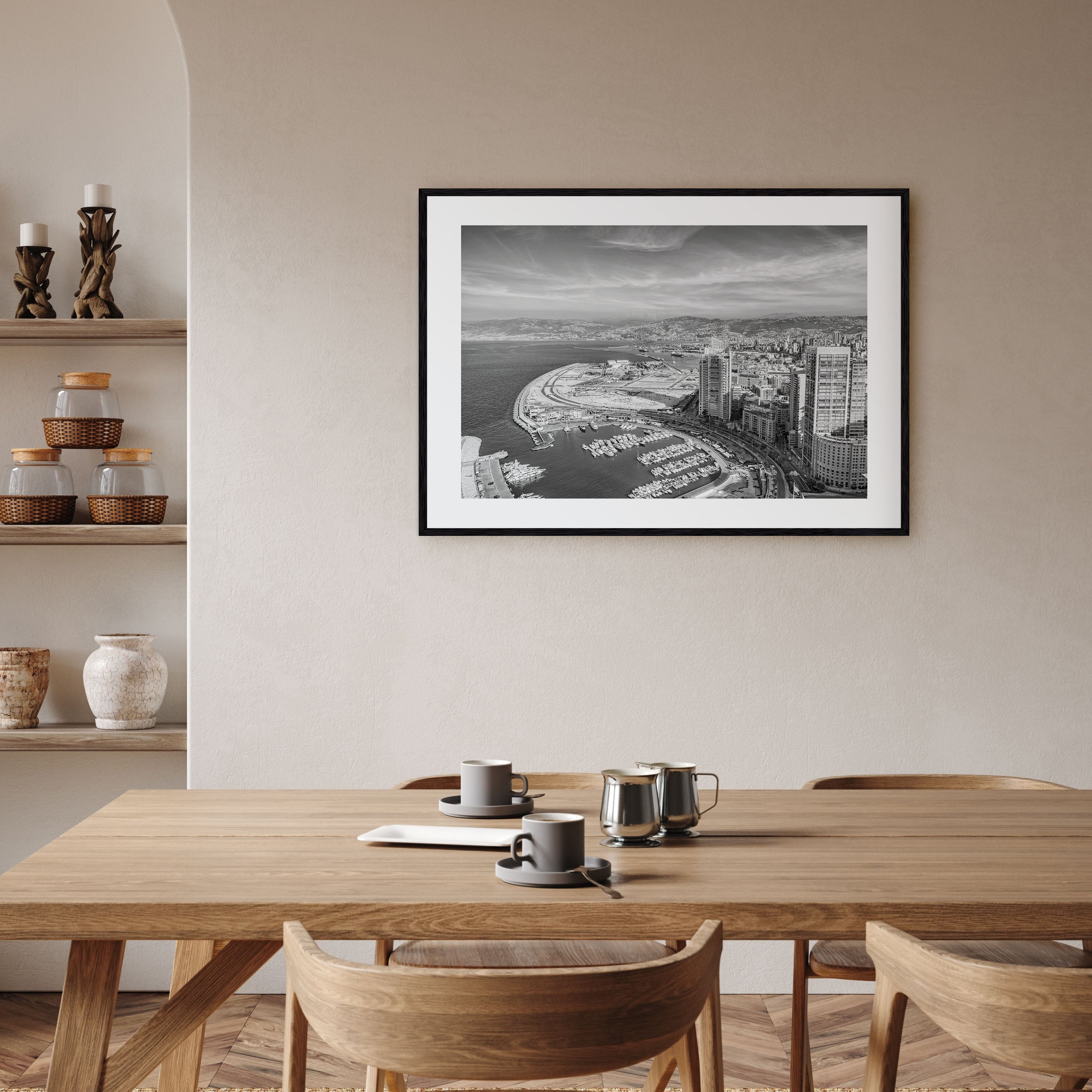 Beirut Landscape B&W Poster