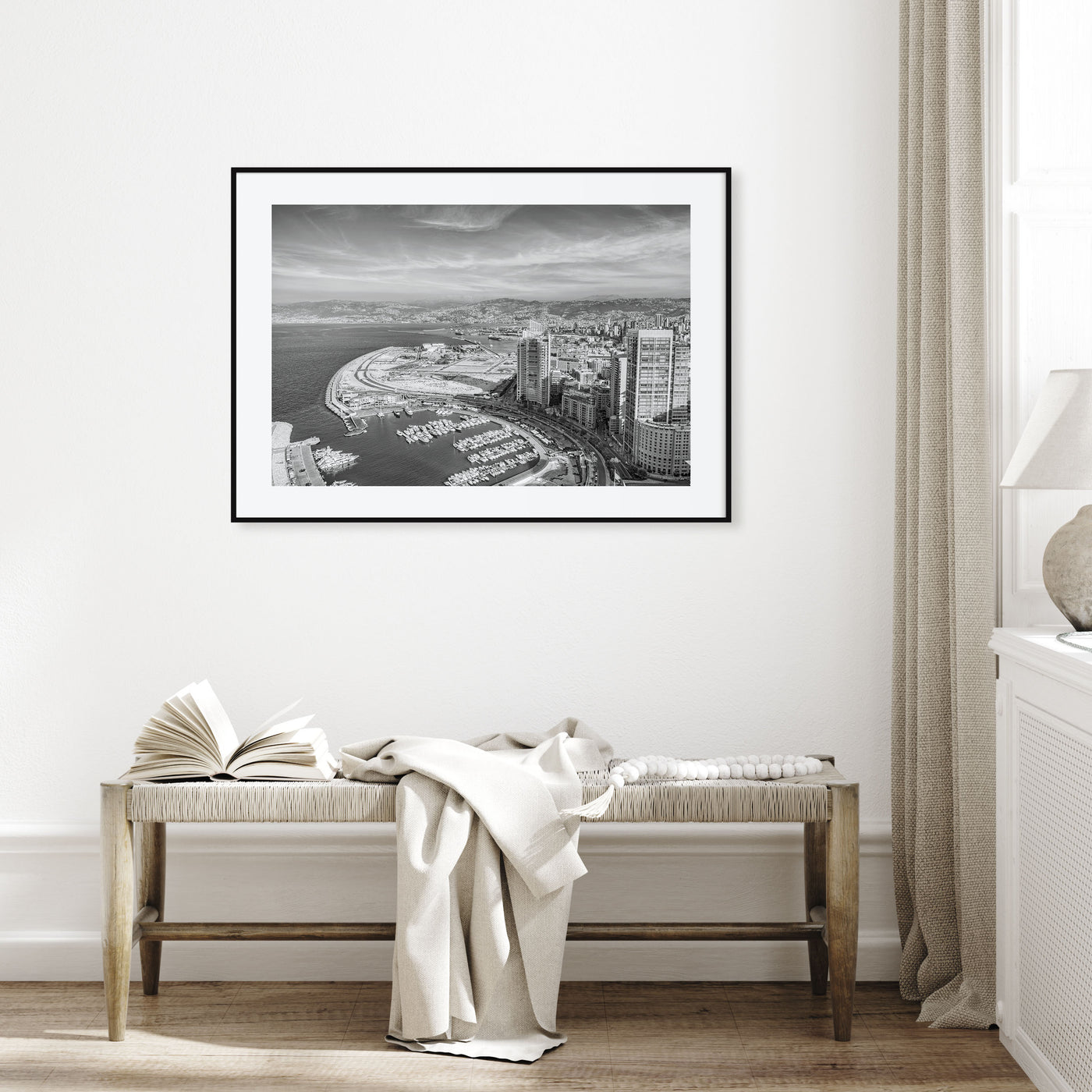 Beirut Landscape B&W Poster