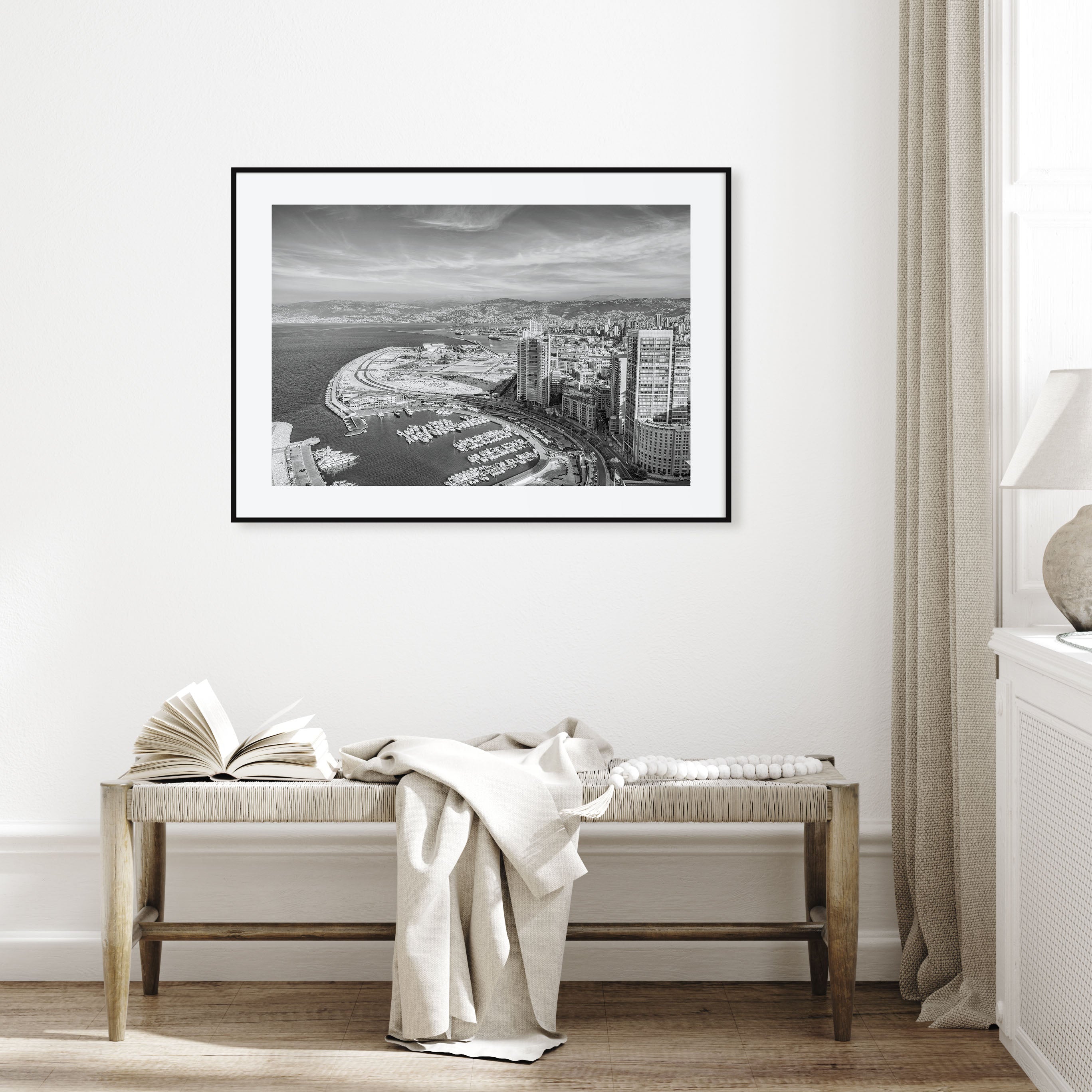 Beirut Landscape B&W Poster