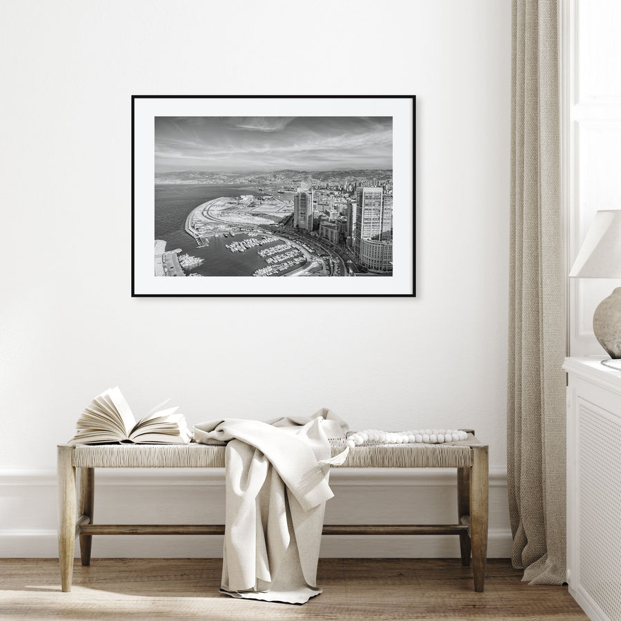 Beirut Landscape B&W Poster