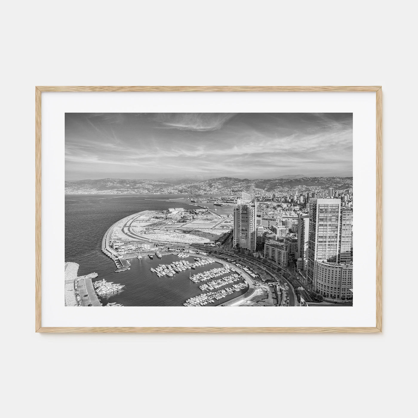 Beirut Landscape B&W Poster