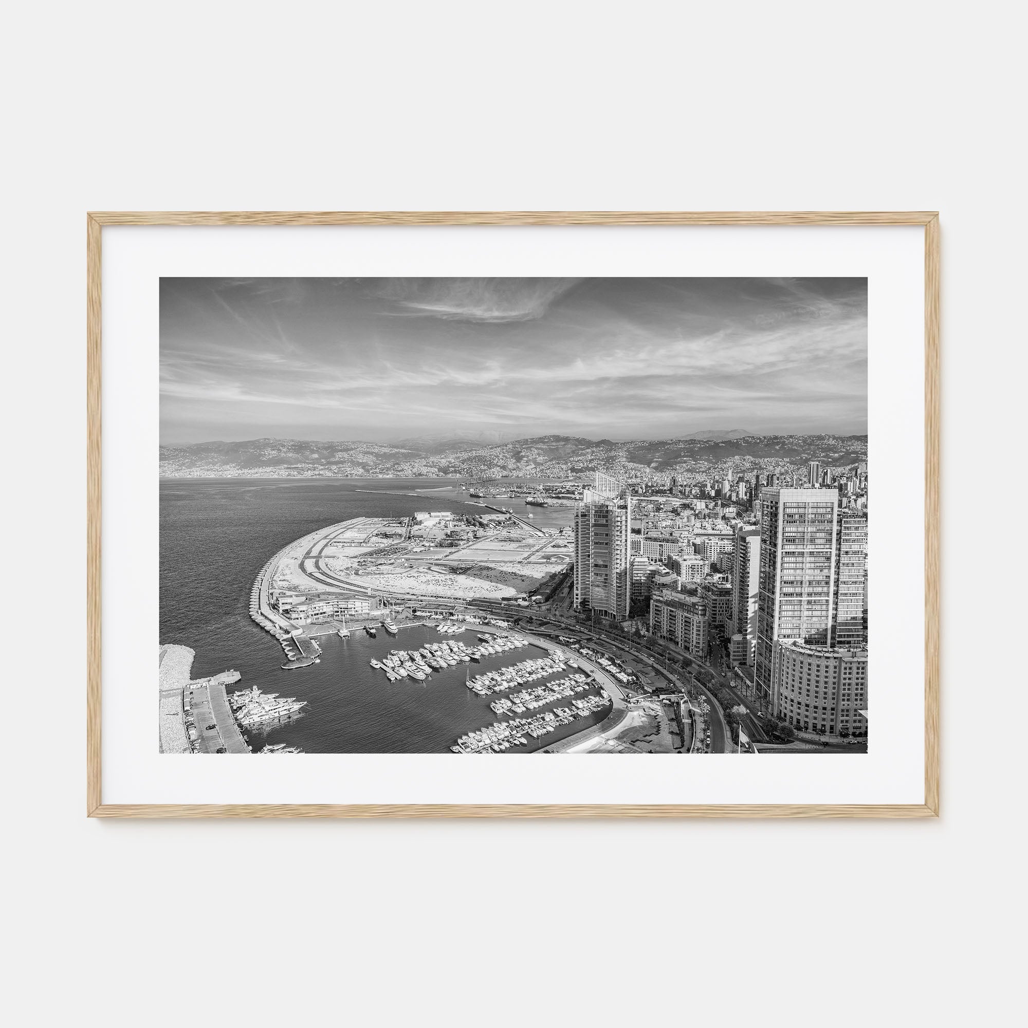 Beirut Landscape B&W Poster