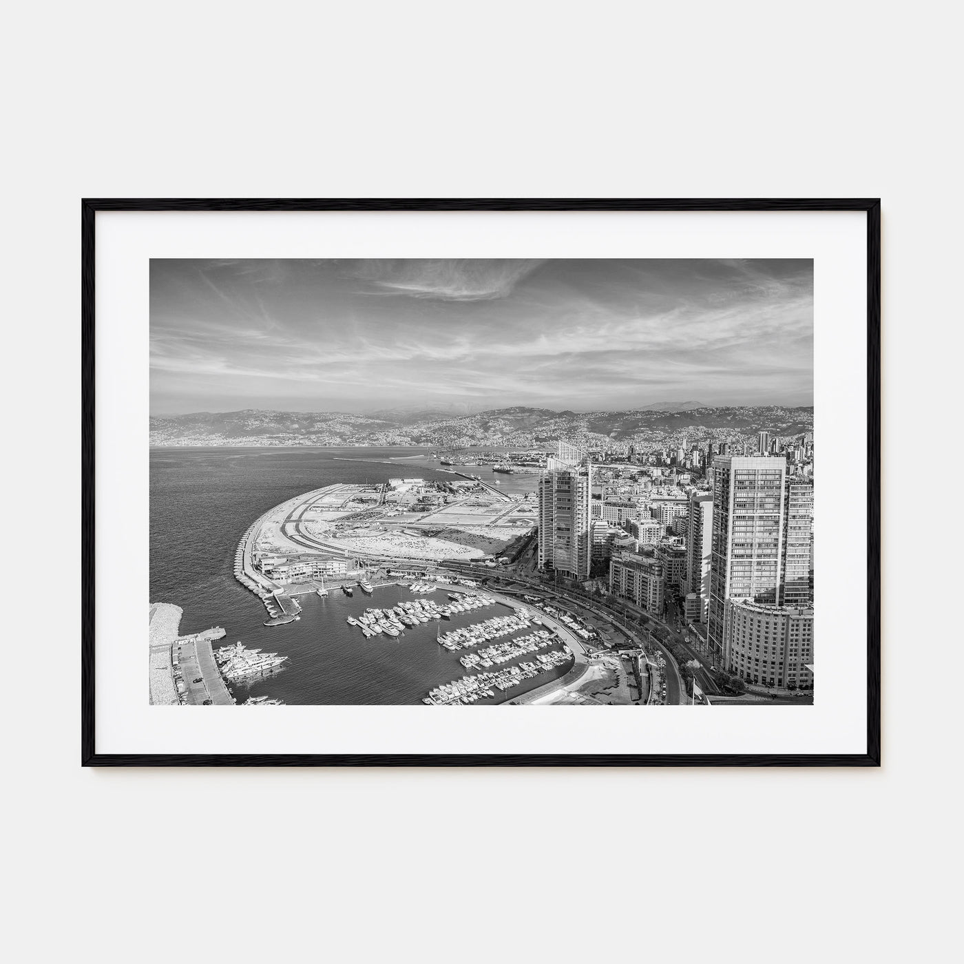 Beirut Landscape B&W Poster