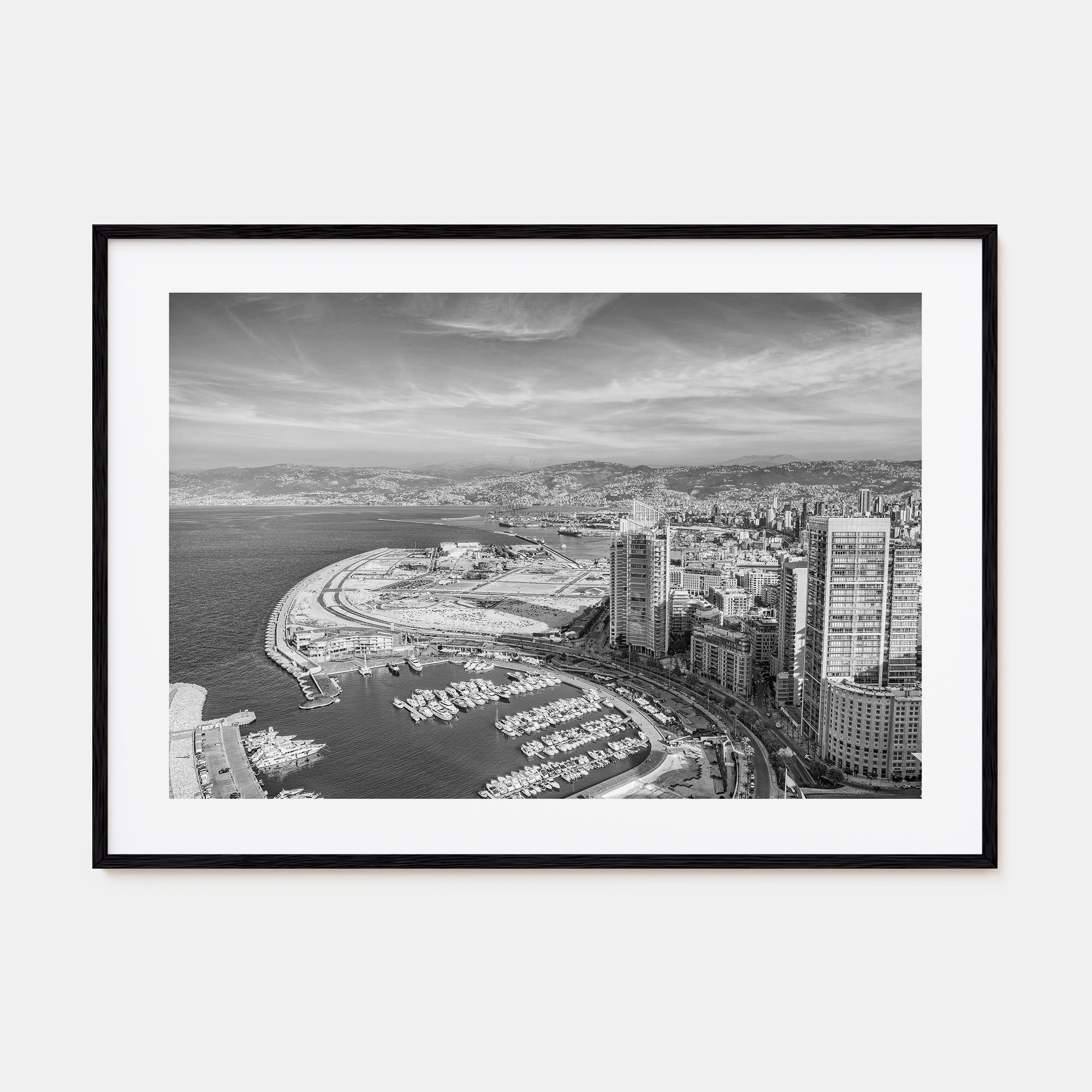 Beirut Landscape B&W Poster