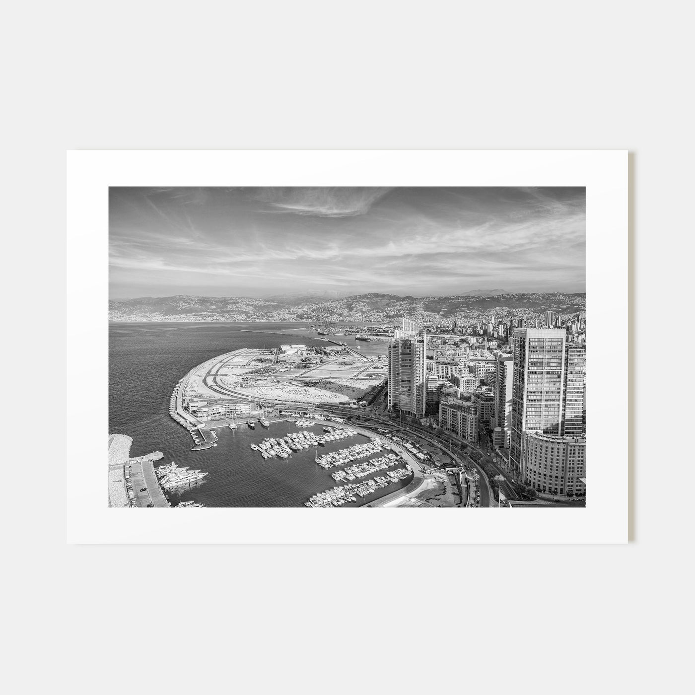 Beirut Landscape B&W Poster