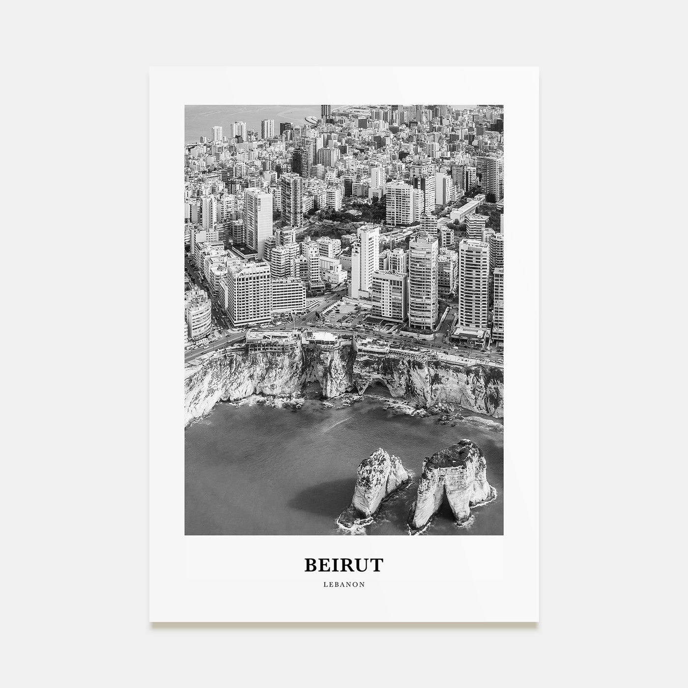 Beirut Portrait B&W No 2 Poster
