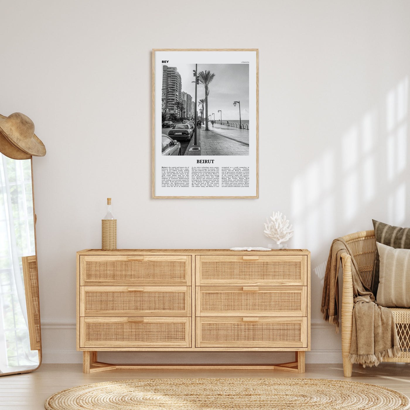 Beirut Travel B&W No 2 Poster