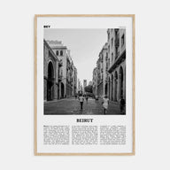 Beirut Travel B&W No 3 Poster