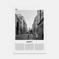 Beirut Travel B&W No 3 Poster