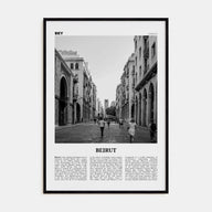 Beirut Travel B&W No 3 Poster
