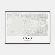 Bel Air Map Landscape Poster