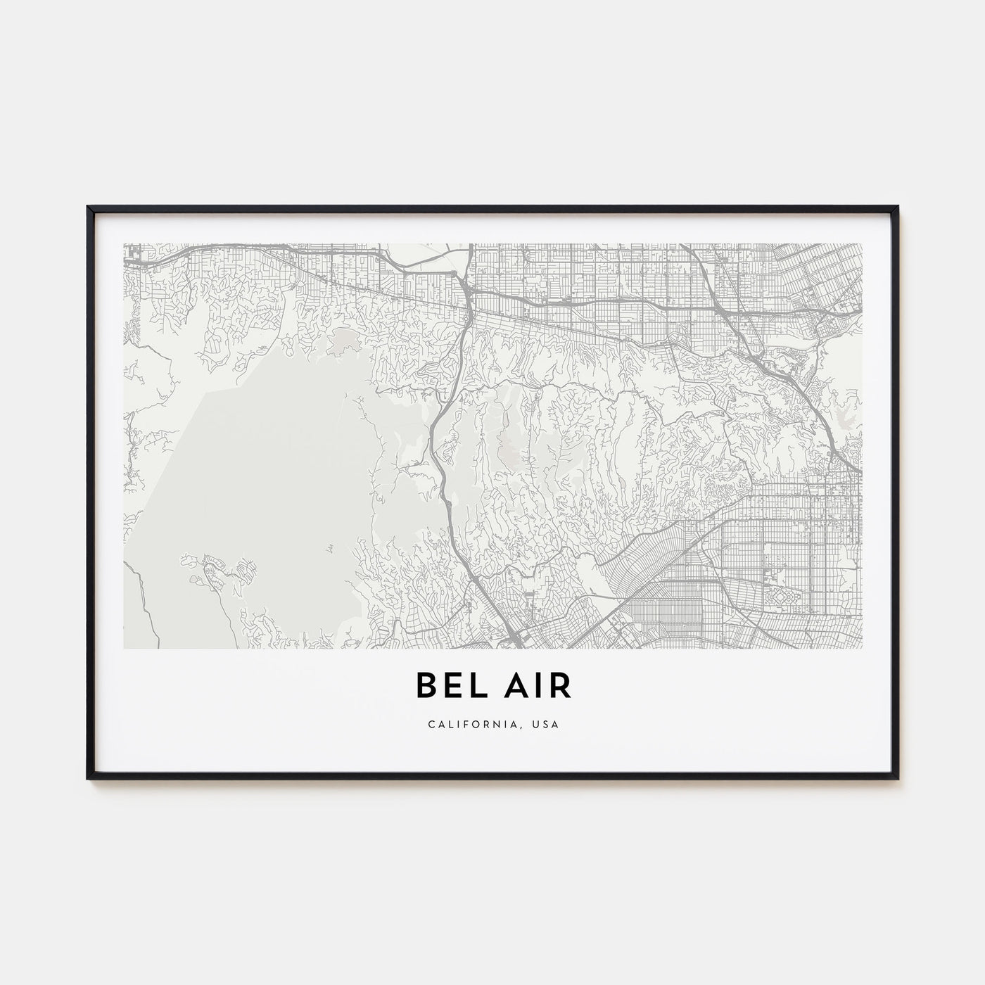 Bel Air Map Landscape Poster