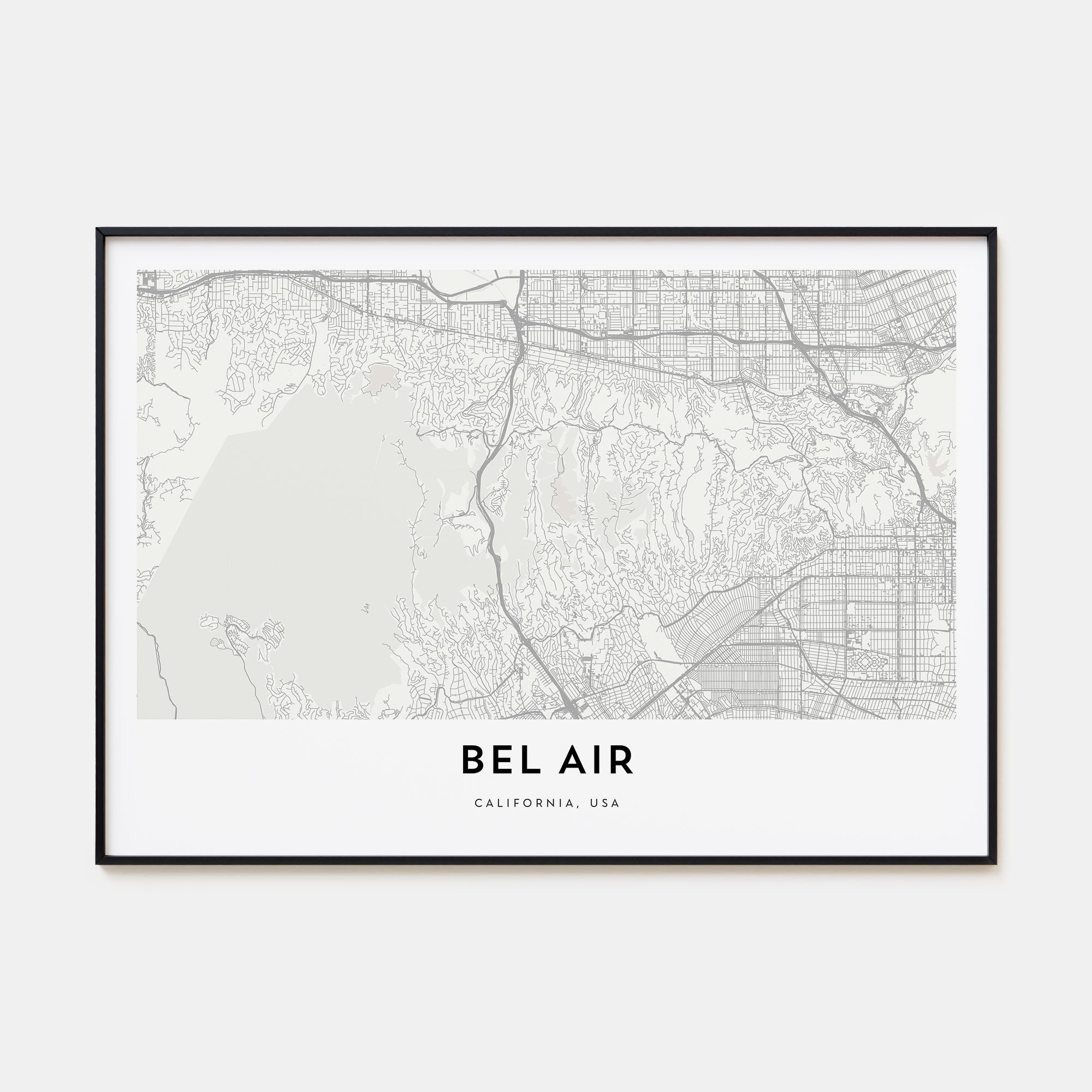 Bel Air Map Landscape Poster