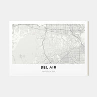 Bel Air Map Landscape Poster