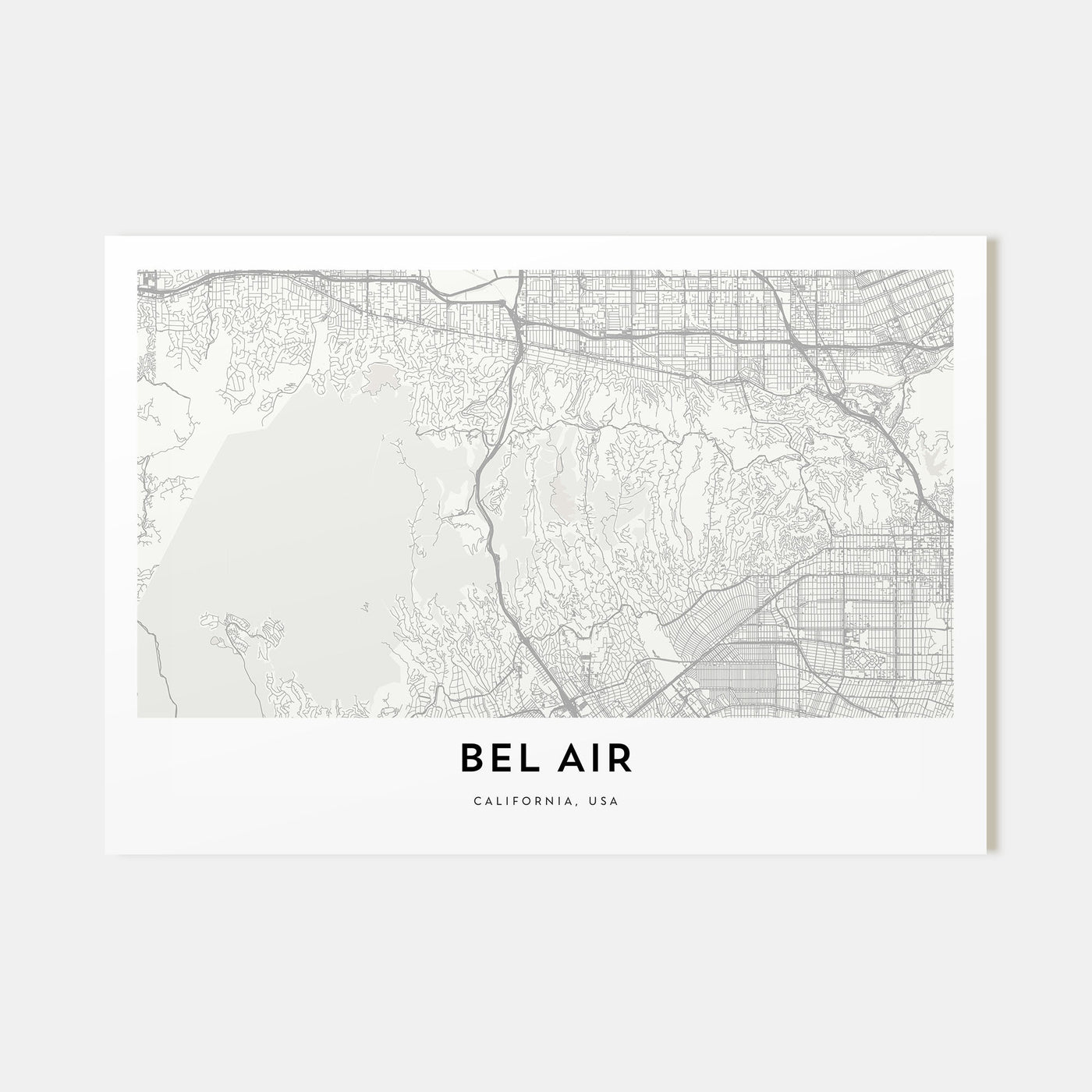 Bel Air Map Landscape Poster