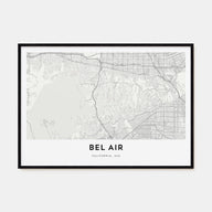 Bel Air Map Landscape Poster