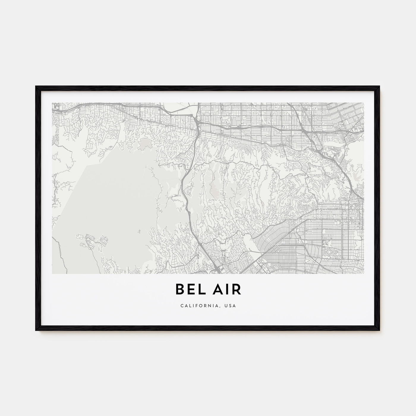 Bel Air Map Landscape Poster