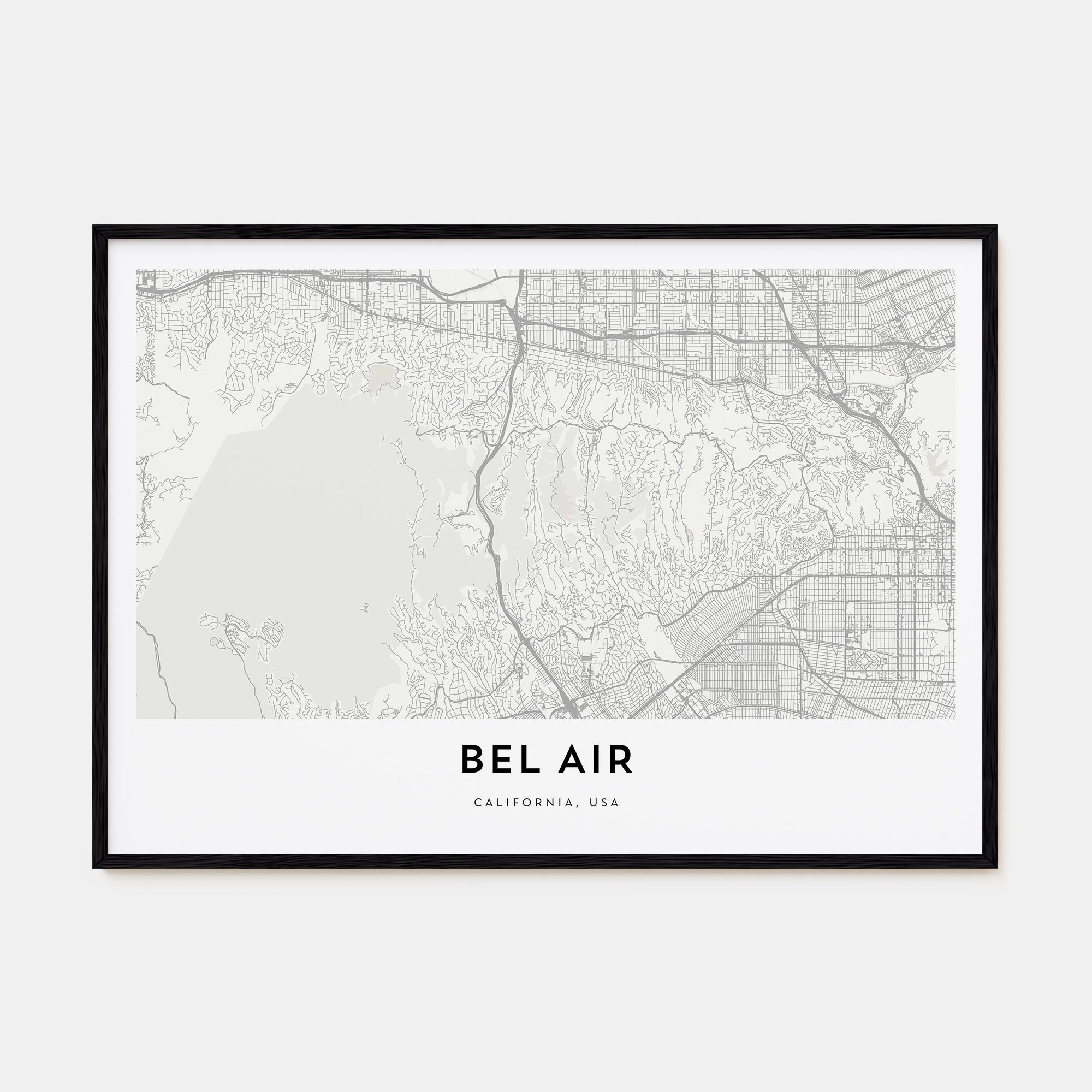 Bel Air Map Landscape Poster