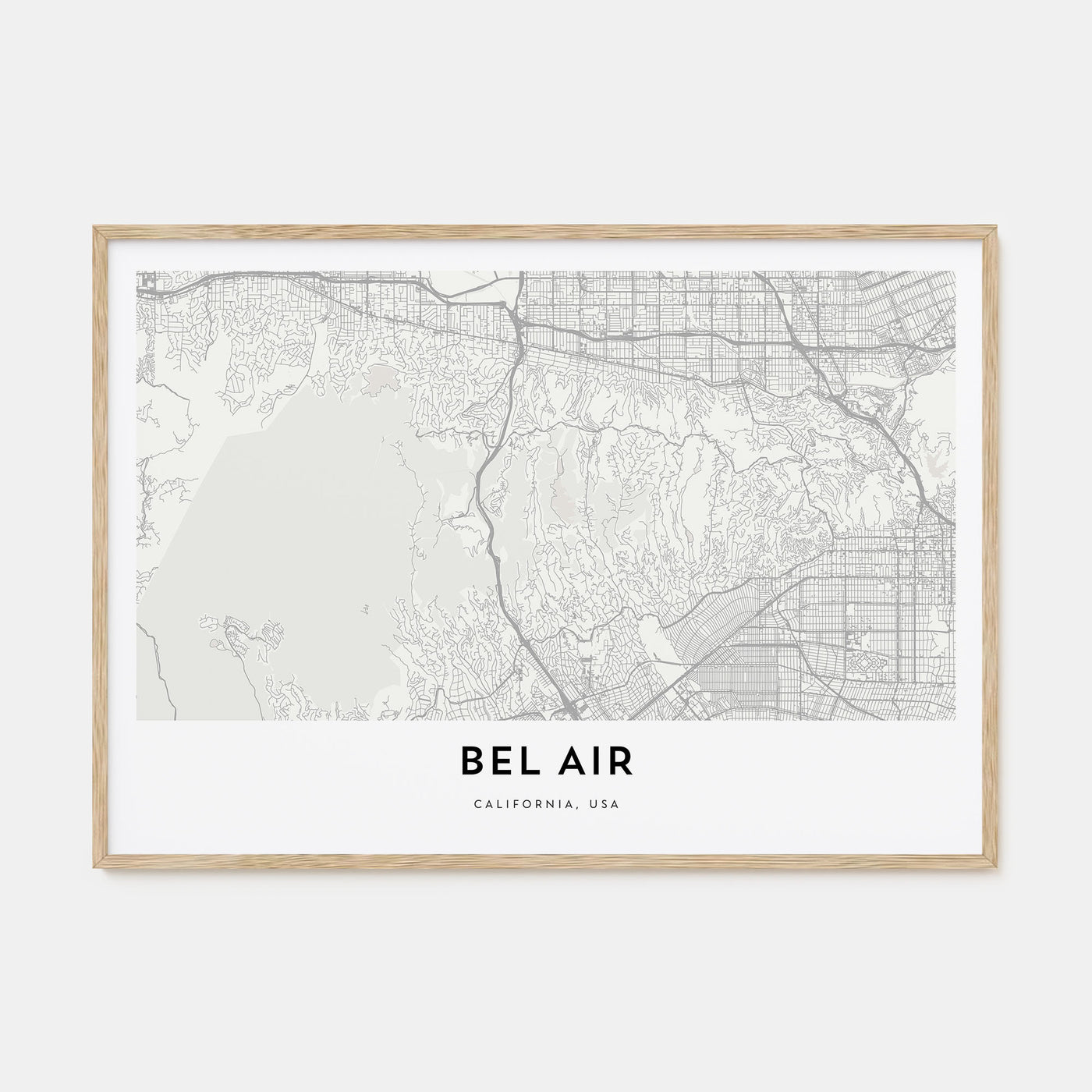 Bel Air Map Landscape Poster