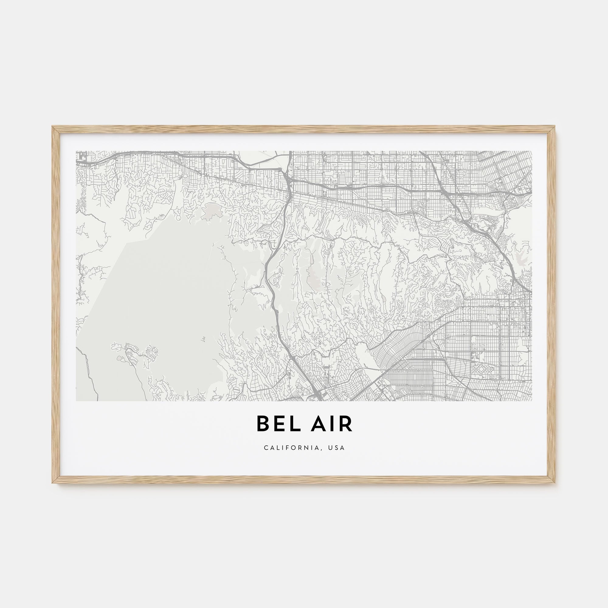 Bel Air Map Landscape Poster