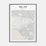 Bel Air Map Portrait Poster