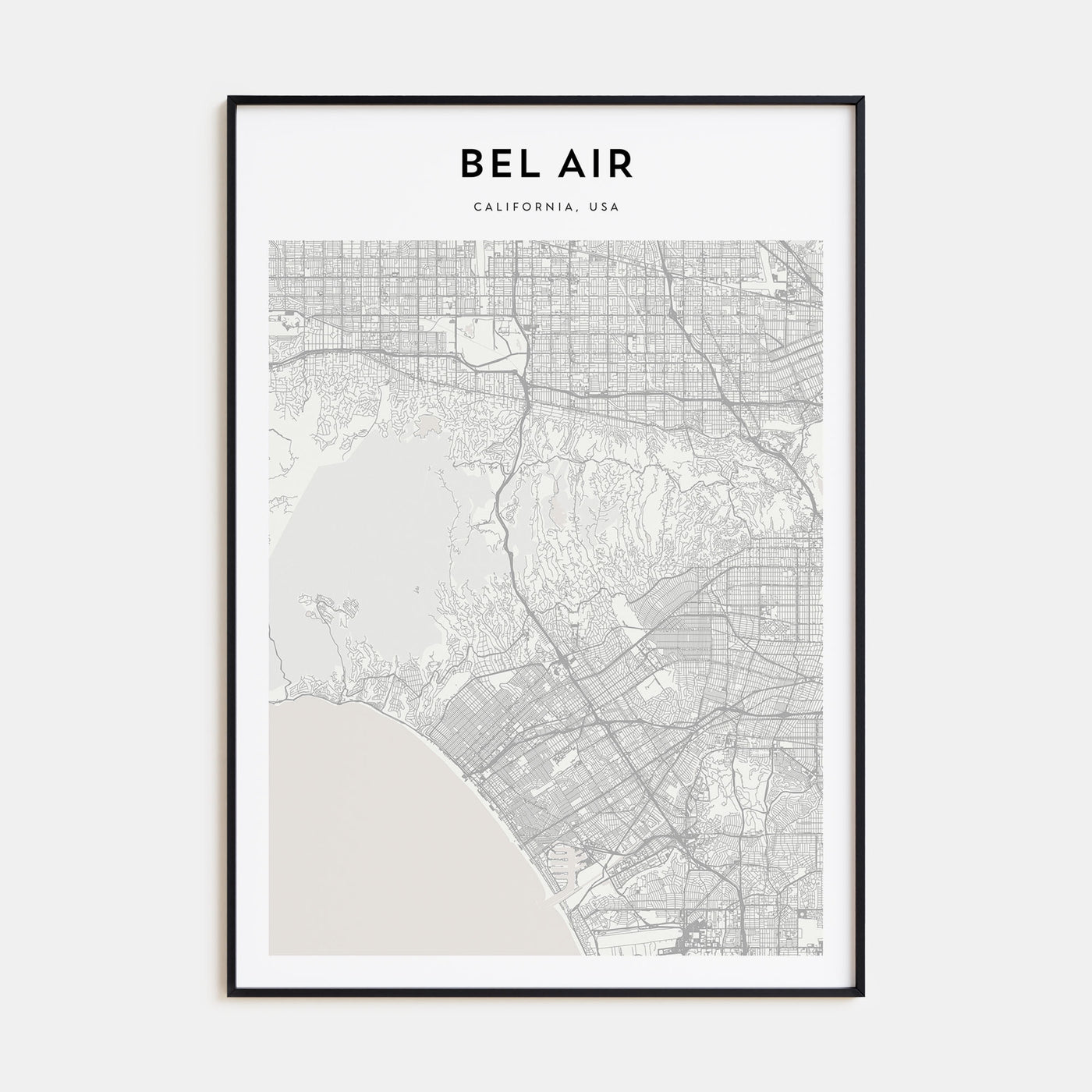 Bel Air Map Portrait Poster