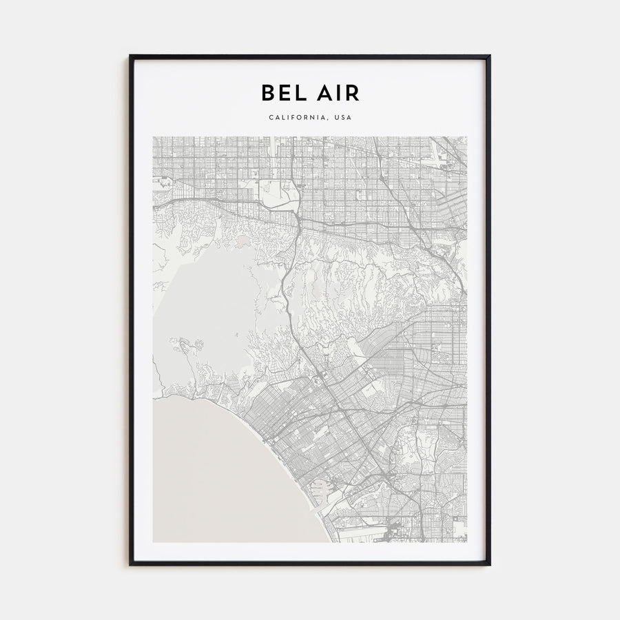 Bel Air Map Portrait Poster