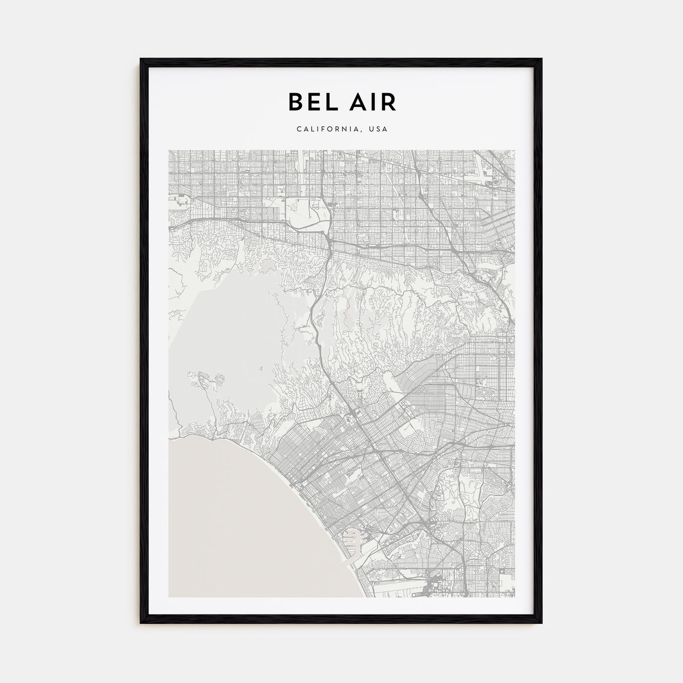 Bel Air Map Portrait Poster