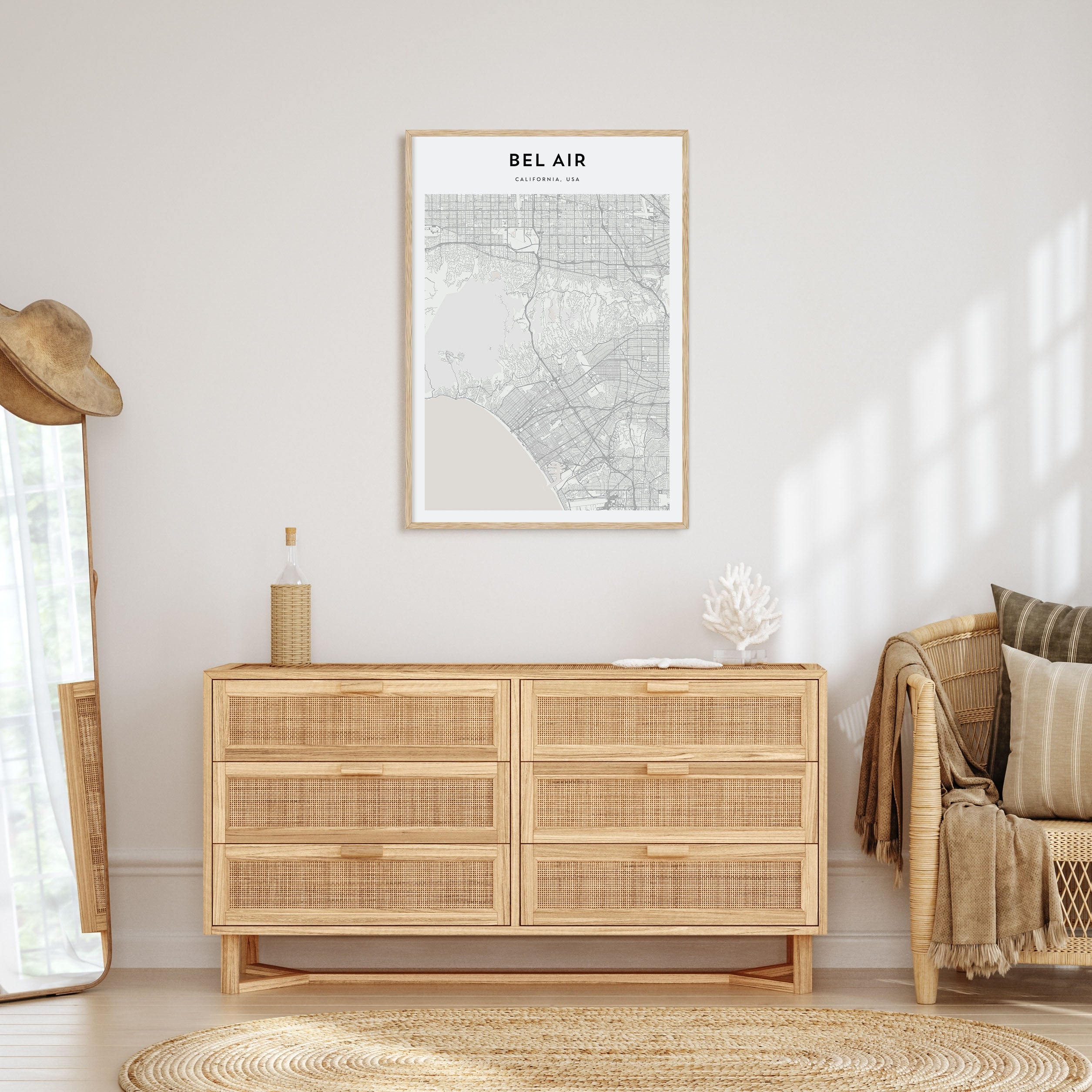 Bel Air Map Portrait Poster