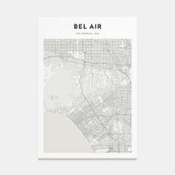Bel Air Map Portrait Poster