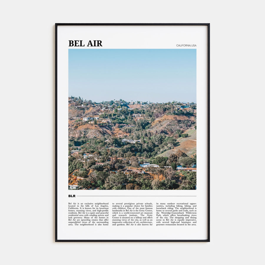 Bel Air Travel Color Poster