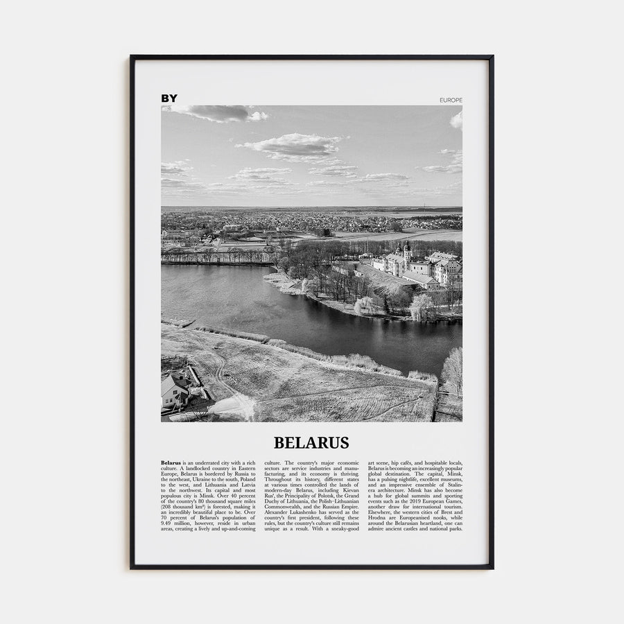 Belarus Travel B&W Poster