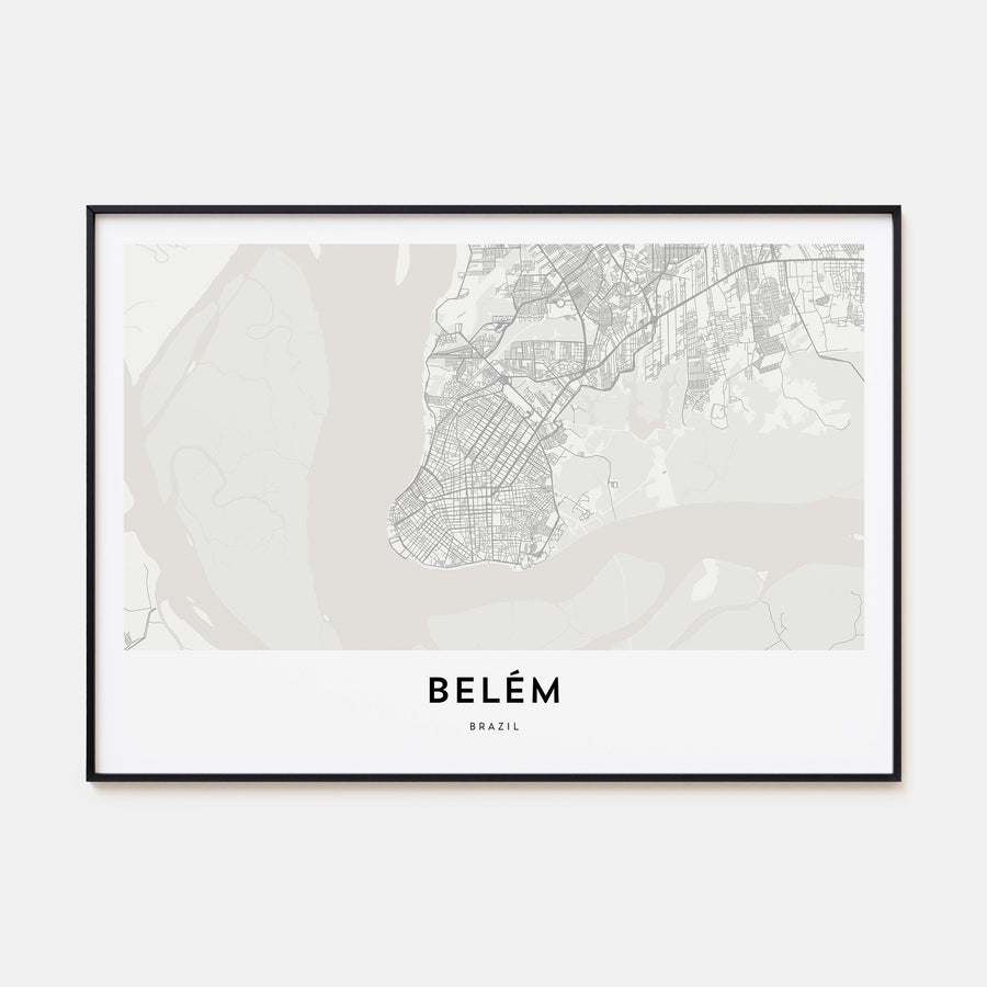 Belém Map Landscape Poster